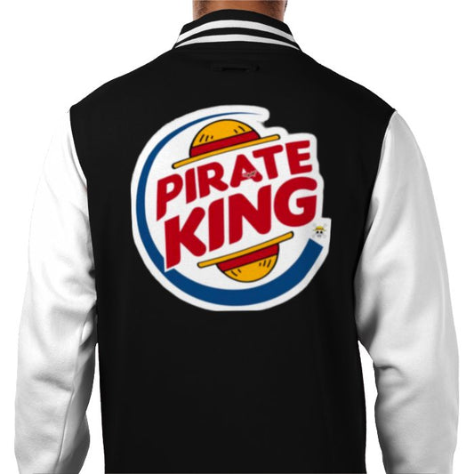 One Piece & Burger King - Pirate King Varsity Jacket