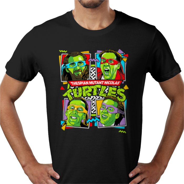 Nicolas Cage x Teenage Mutant Ninja Turtles — Thespian Mutant Nicholas Turtles T-Shirt