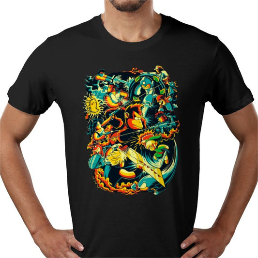 Retro Gamer Collage T-Shirt | Classic 80s 90s Gaming Graphic Tee