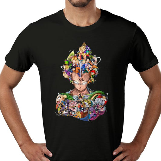 Dragon Ball Z Vegeta Collage T-Shirt | Prince of Saiyans Anime Tee