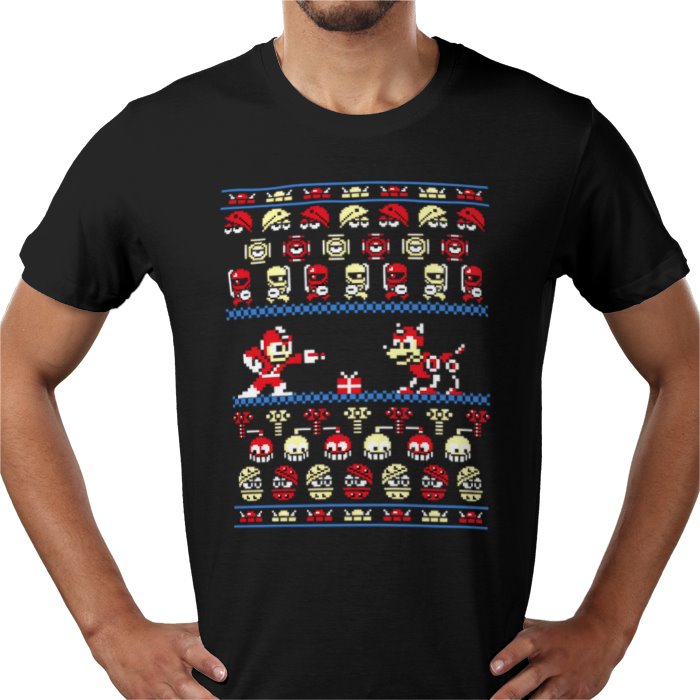 Ugly Jumper Style - Mega Man Christmas T Shirt