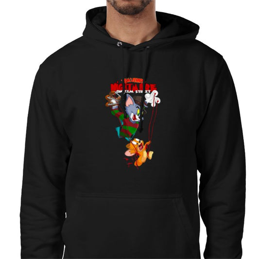 Tom And Jerry & A Nightmare On Elm Street - Freddy & Jerry Value Hoodie