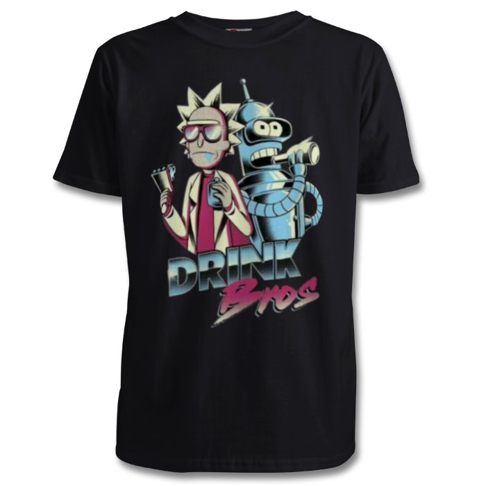 Rick & Morty x Futurama - Drink Bros T-shirt
