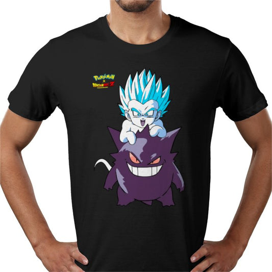 Dragon Ball Z x Pokémon Ghosts Combo T-Shirt | DBZ Mashup Anime Tee