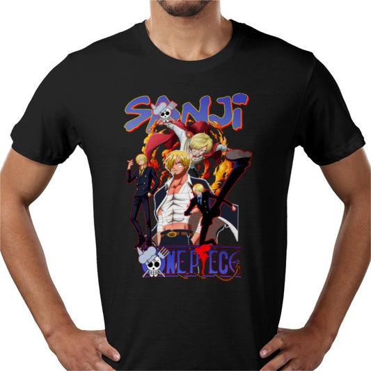 One Piece Sanji Theme 3 T-Shirt | Black Leg Sanji Anime Tee