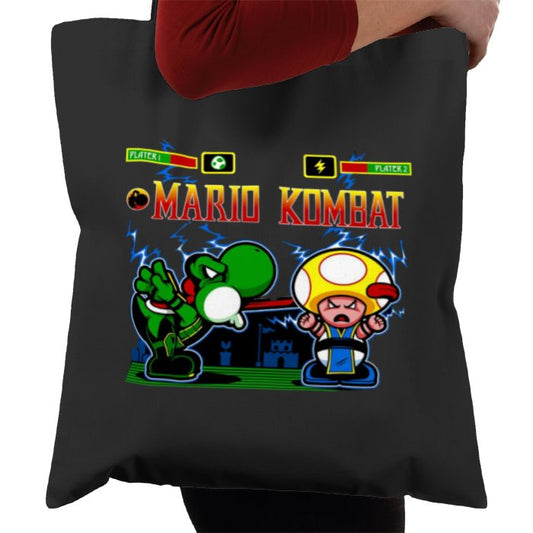 Super Mario Bro's & Mortal Kombat - Mario Kombat Tote Bag