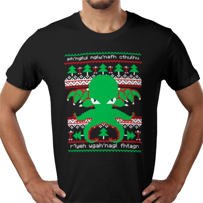 Ugly Jumper Style - Cthulhu Cultist Christmas T Shirt