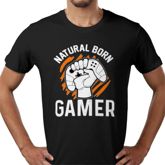 Natural Born Gamer T-Shirt | Gaming Fan Tee