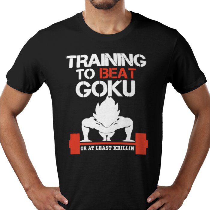 Dragon Ball Z Training To Beat Goku T-Shirt | DBZ Gym Motivation Anime Tee