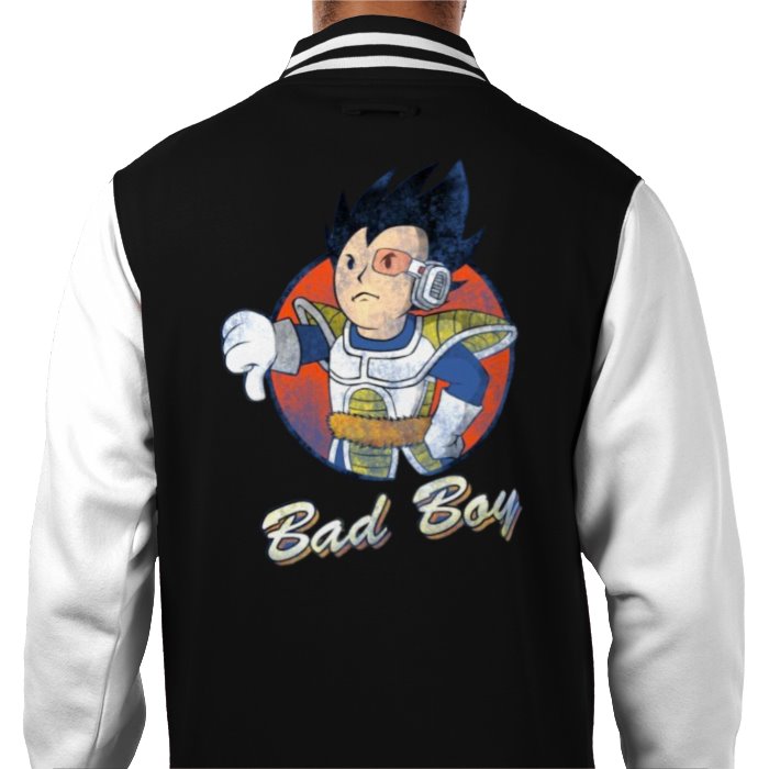 Fallout & Dragon Ball Z - Bad Boy Thumbs Down Varsity Jacket