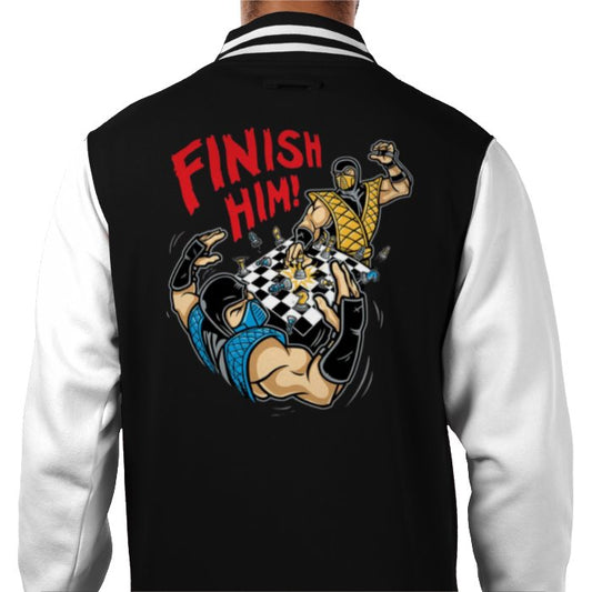 Mortal Kombat - Finish Him Chess Varsity Jacket