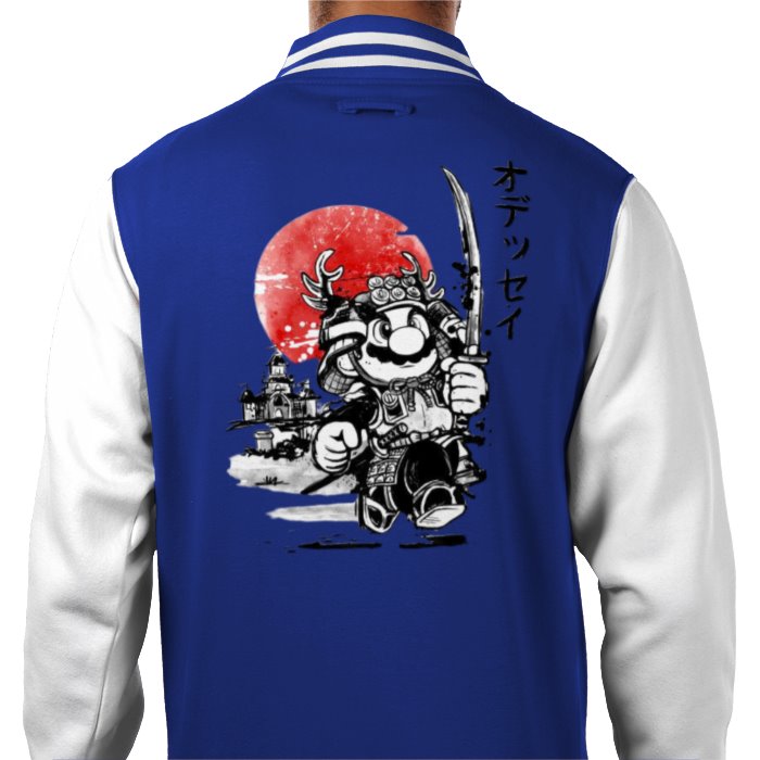 Super Mario Bro's - Samurai Mario Theme Varsity Jacket