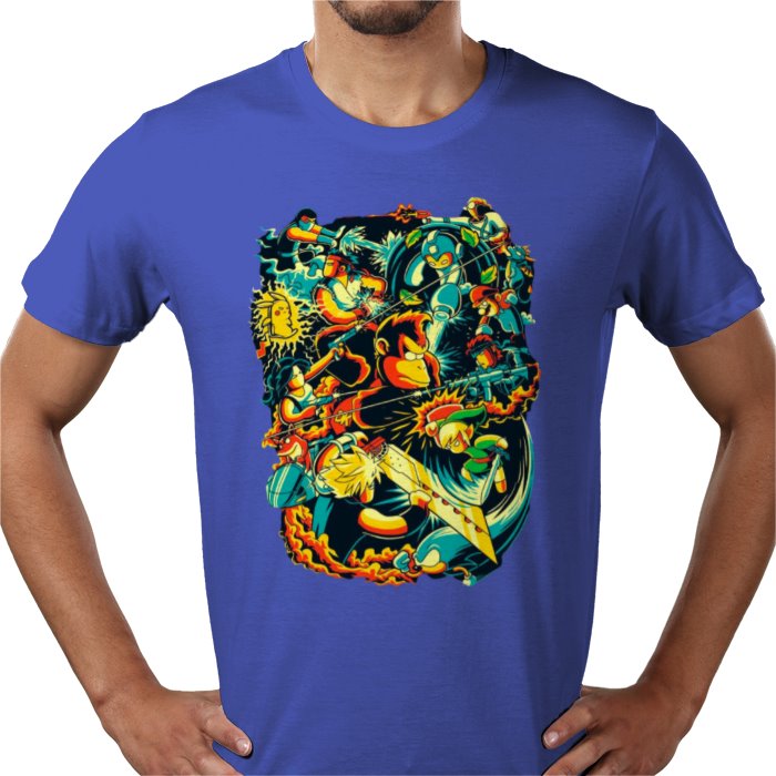 Retro Gamer Collage T-Shirt | Classic 80s 90s Gaming Graphic Tee