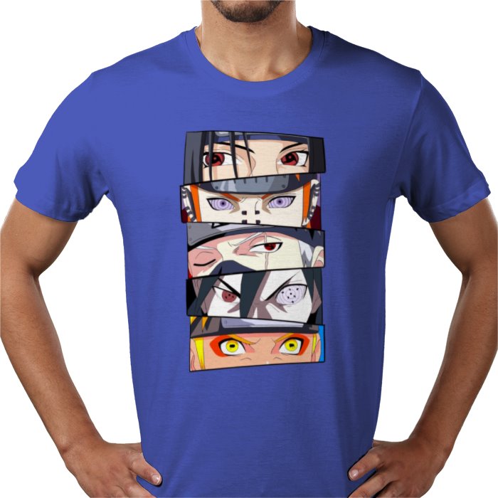 Naruto Eyes T-Shirt | Sharingan & Rinnegan Anime Tee