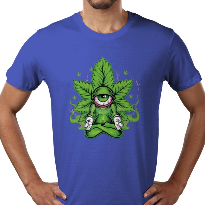 Cannabis Meditating Leaf - Chill 420 T-Shirt