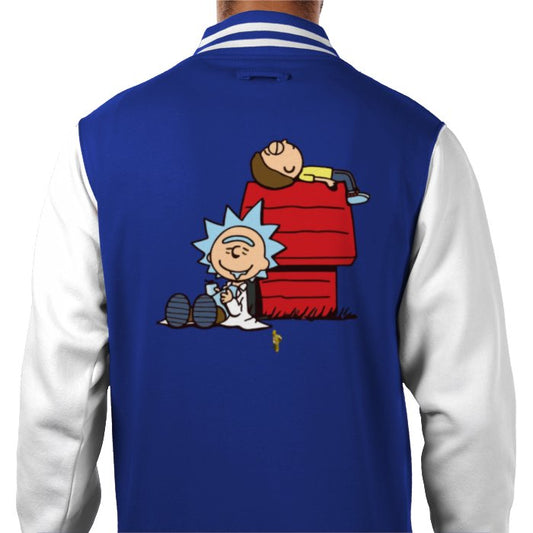 Rick & Morty x Snoopy - Chilling Varsity Jacket
