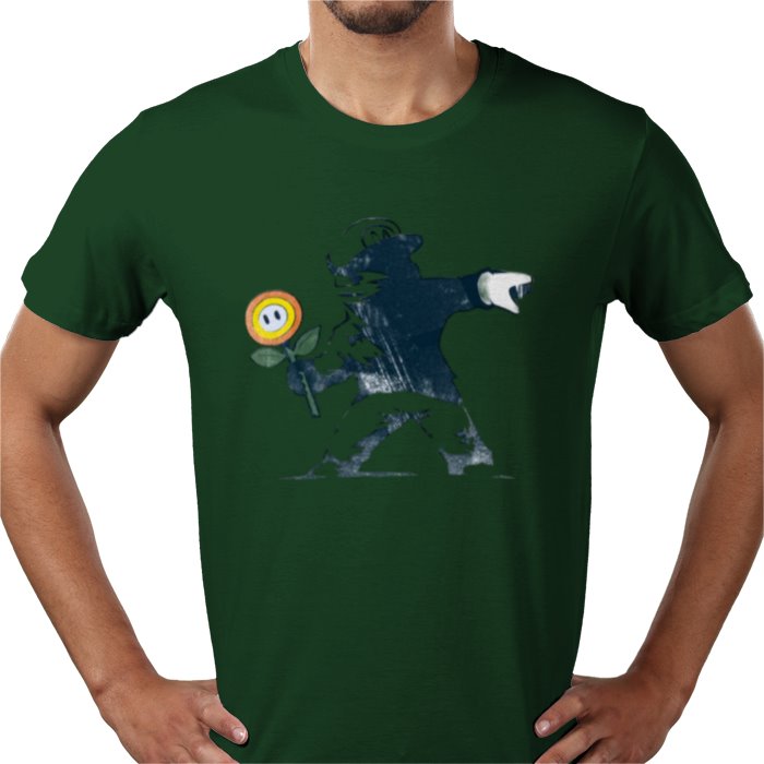 Super Mario Bro's x Banksy - Fire Flower T-shirt