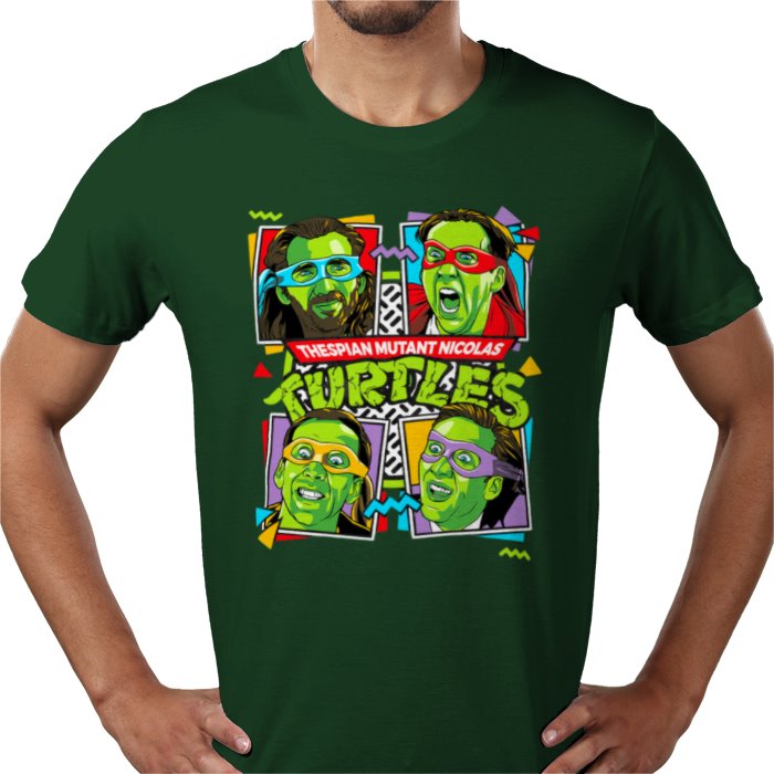 Nicolas Cage x Teenage Mutant Ninja Turtles — Thespian Mutant Nicholas Turtles T-Shirt