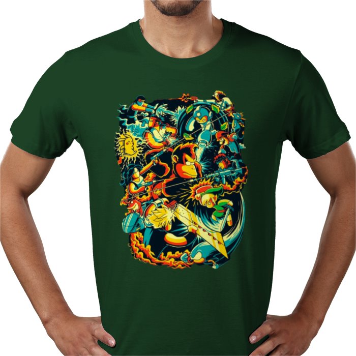 Retro Gamer Collage T-Shirt | Classic 80s 90s Gaming Graphic Tee