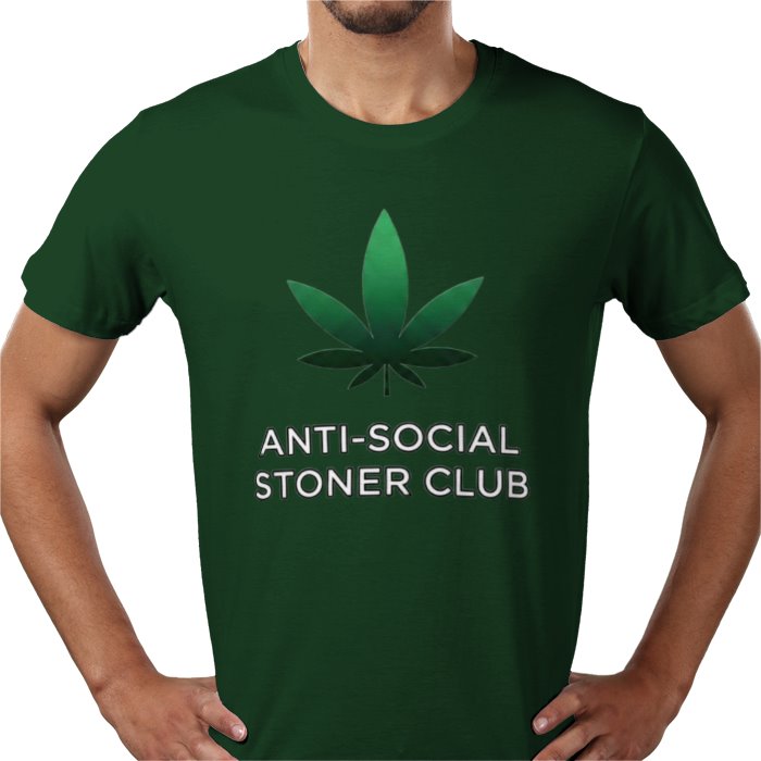 Anti-Social Stoner Club T-Shirt | Funny 420 Cannabis Graphic Tee