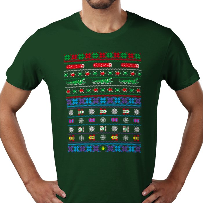 Ugly Jumper Style - Frogs Logs & Automobiles Christmas T Shirt