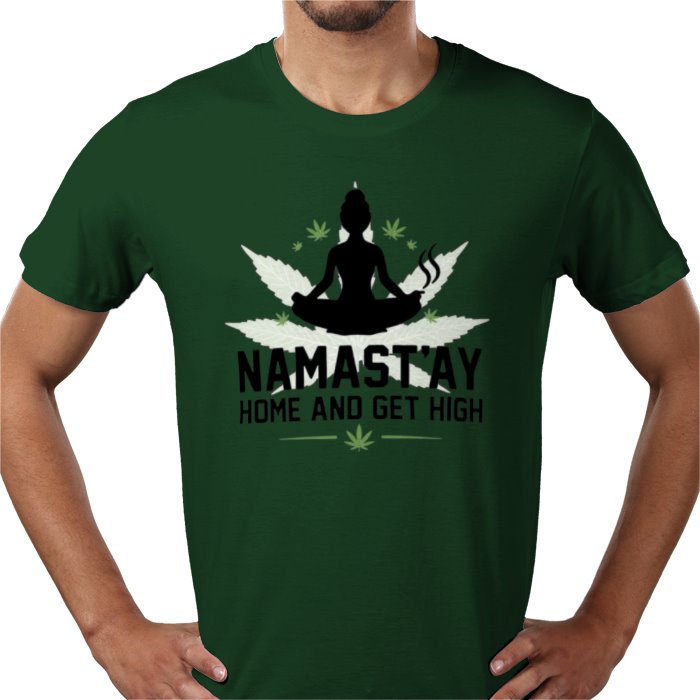 Nama'Stay Home - Funny Cannabis Yoga T-Shirt