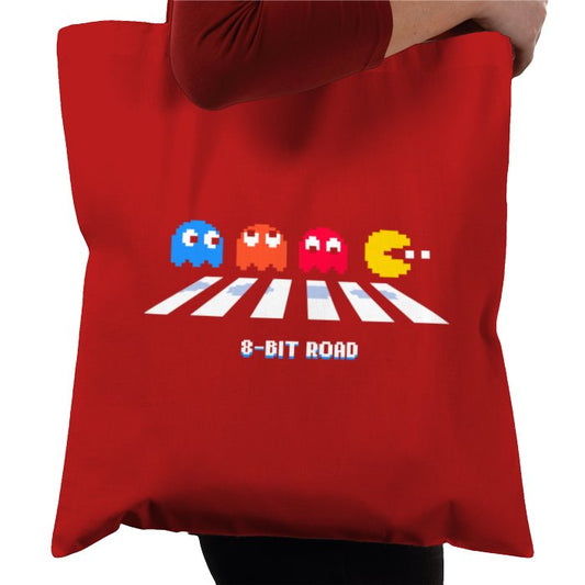 Pac-Man - 8 Bit Road Tote Bag