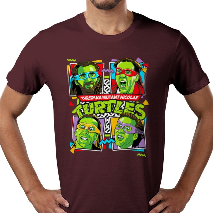 Nicolas Cage x Teenage Mutant Ninja Turtles — Thespian Mutant Nicholas Turtles T-Shirt