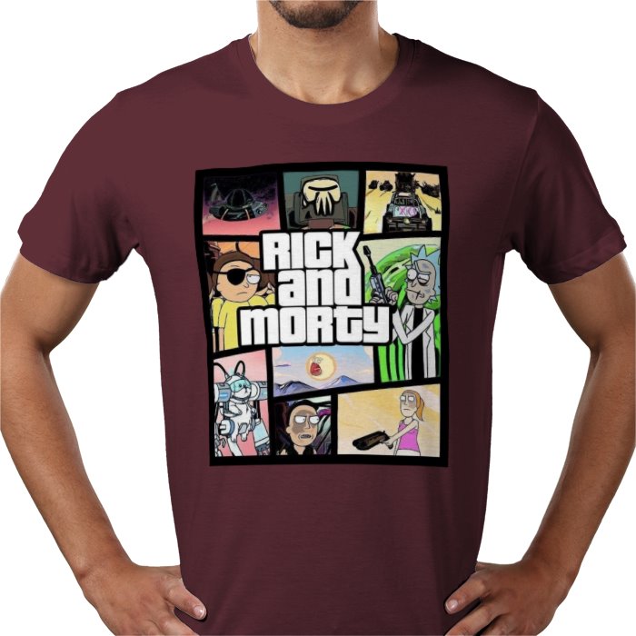 Rick & Morty & Grand Theft Auto - Grand Theft Auto Style T-shirt