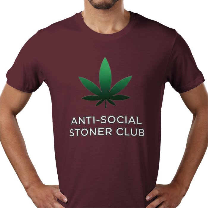 Anti-Social Stoner Club T-Shirt | Funny 420 Cannabis Graphic Tee