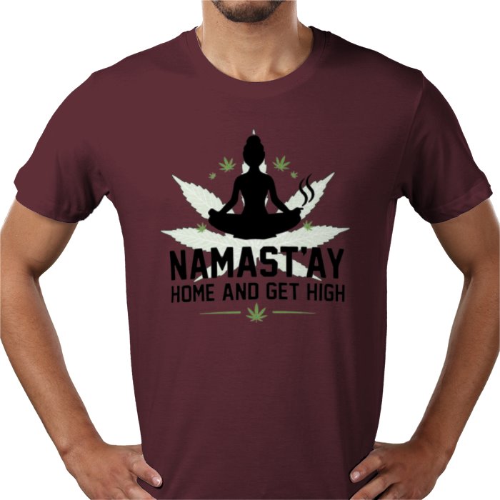 Nama'Stay Home - Funny Cannabis Yoga T-Shirt