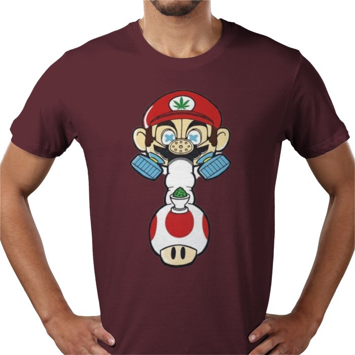 Super Mario's Bong T-Shirt | Funny Gaming 420 Parody Tee