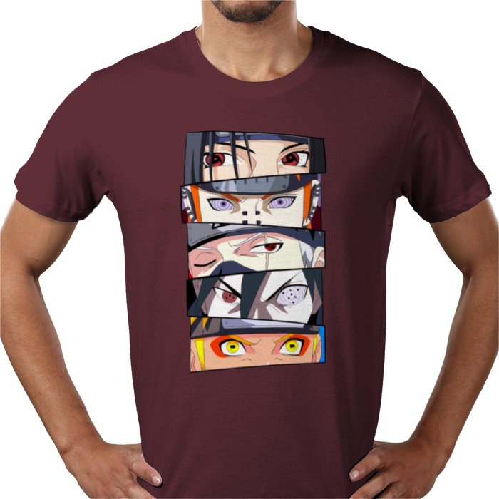 Naruto Eyes T-Shirt | Sharingan & Rinnegan Anime Tee