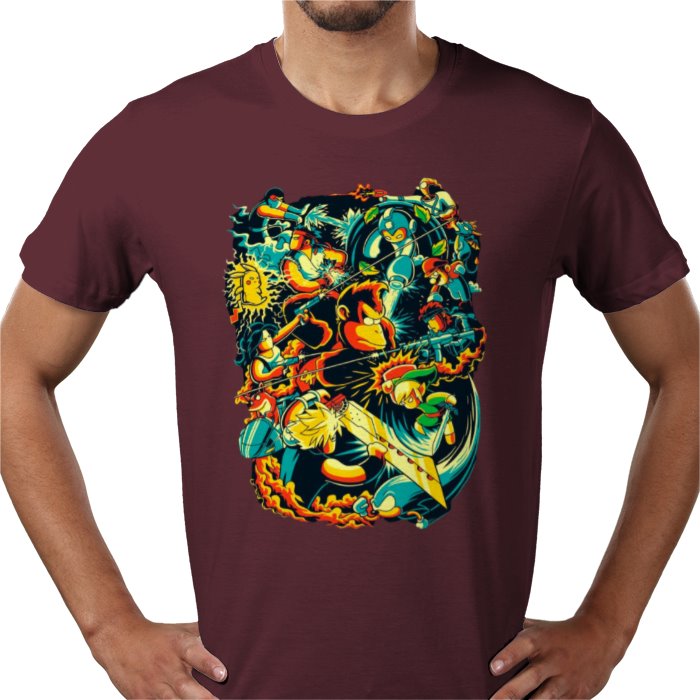 Retro Gamer Collage T-Shirt | Classic 80s 90s Gaming Graphic Tee
