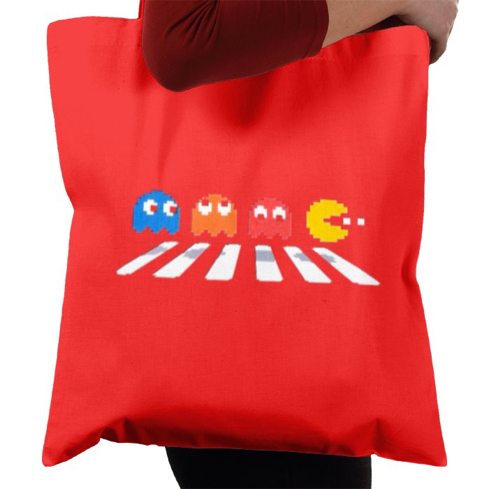 Pacman & The Beatles - Abby Road Tote Bag