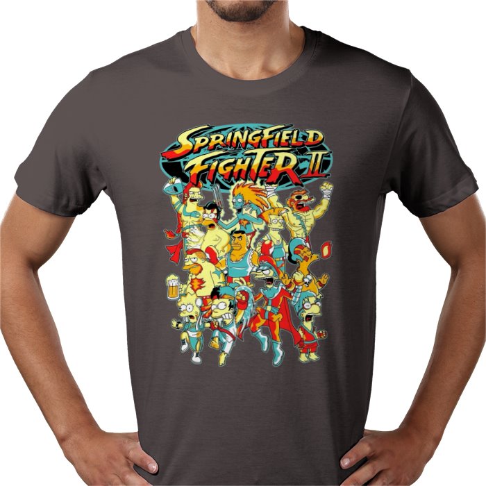 The Simpsons x Street Fighter 2 Parody T-Shirt