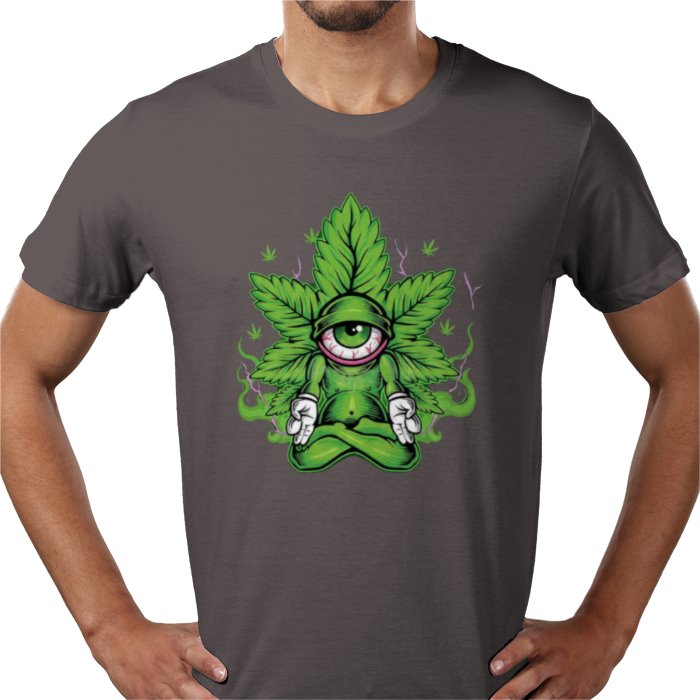 Cannabis Meditating Leaf - Chill 420 T-Shirt