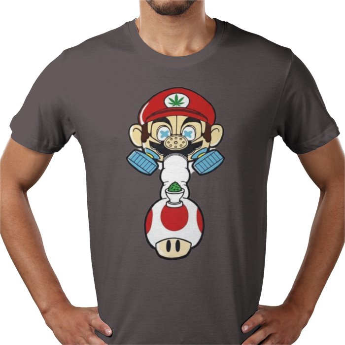 Super Mario's Bong T-Shirt | Funny Gaming 420 Parody Tee