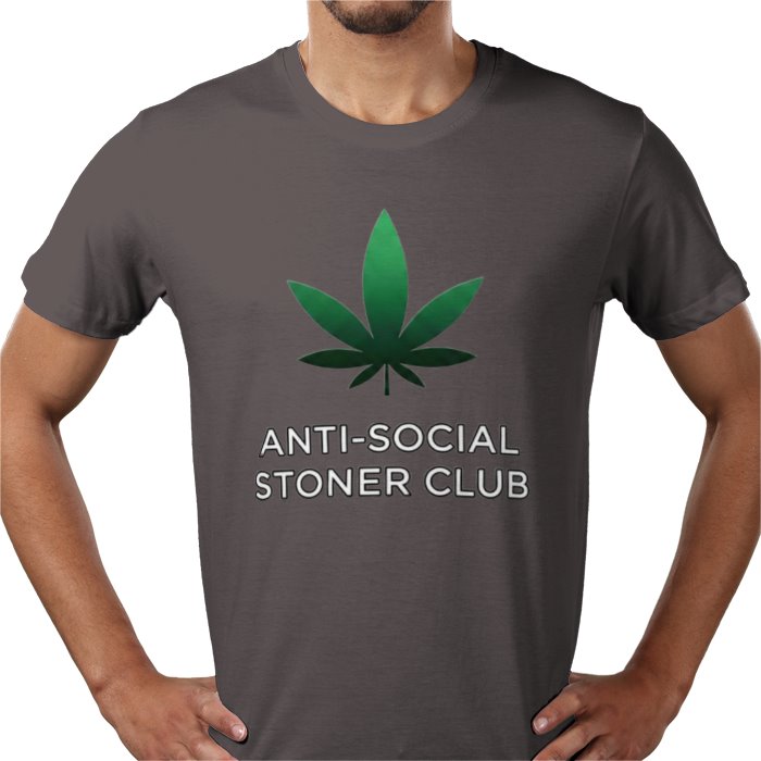 Anti-Social Stoner Club T-Shirt | Funny 420 Cannabis Graphic Tee