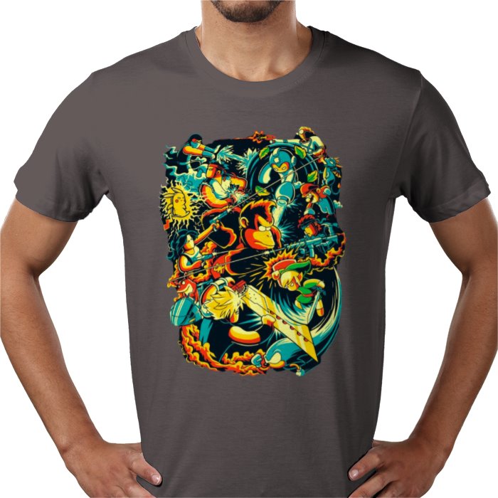 Retro Gamer Collage T-Shirt | Classic 80s 90s Gaming Graphic Tee