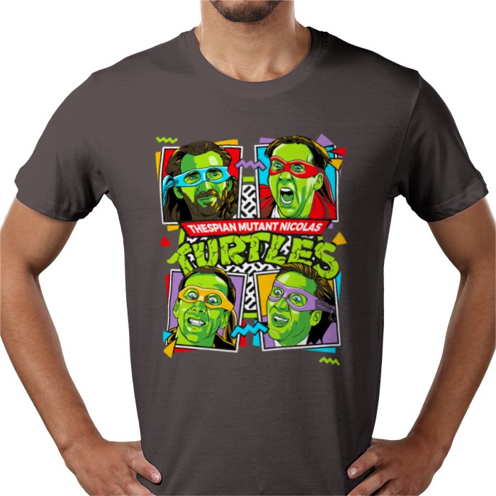 Nicolas Cage x Teenage Mutant Ninja Turtles — Thespian Mutant Nicholas Turtles T-Shirt