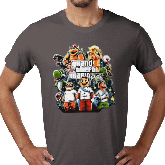 Grand Theft Auto & Super Mario Bro's - Grand Theft Mario T-shirt