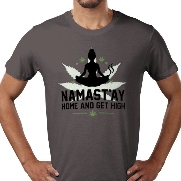 Nama'Stay Home - Funny Cannabis Yoga T-Shirt