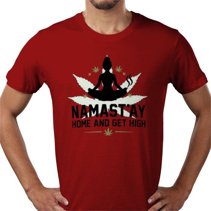 Nama'Stay Home - Funny Cannabis Yoga T-Shirt