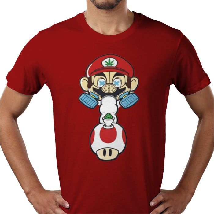 Super Mario's Bong T-Shirt | Funny Gaming 420 Parody Tee