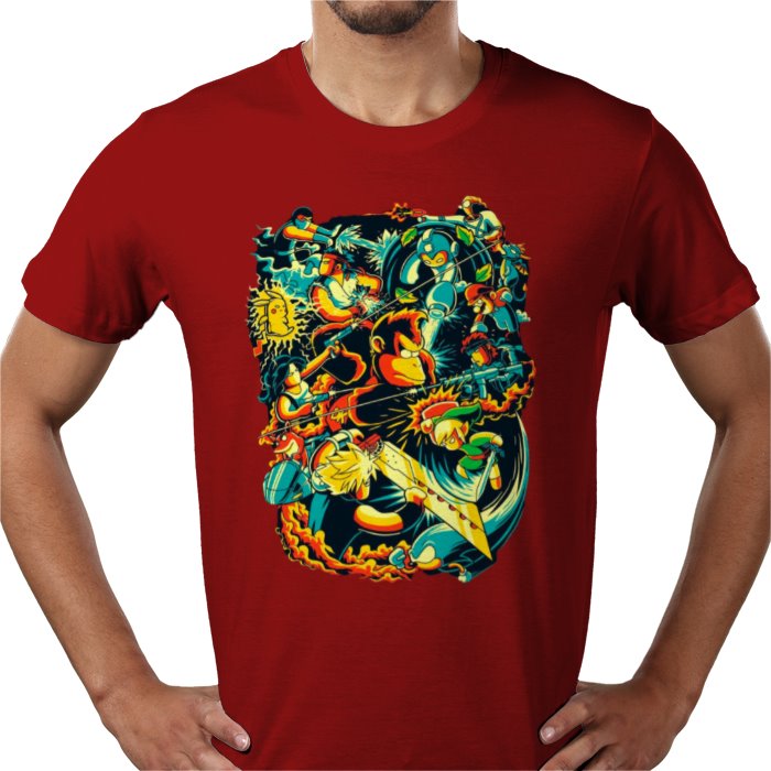 Retro Gamer Collage T-Shirt | Classic 80s 90s Gaming Graphic Tee