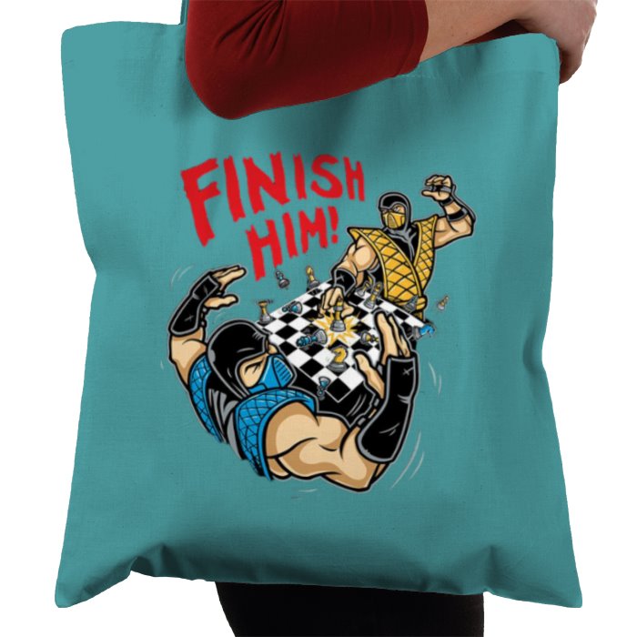 Mortal Kombat - Finish Him Chess Tote Bag