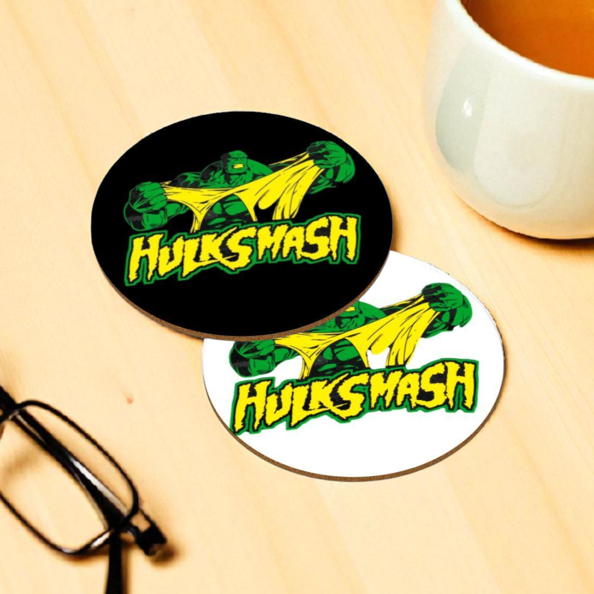 Hulk Smash Round Coasters