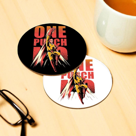 One Punch Man - Theme Round Coasters