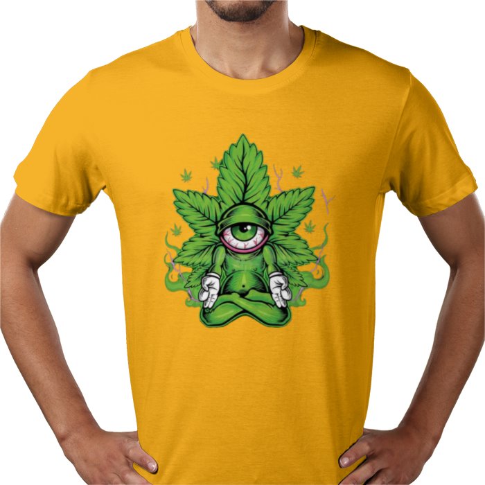 Cannabis Meditating Leaf - Chill 420 T-Shirt